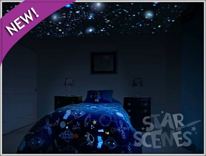Glow in the dark removable star stickers