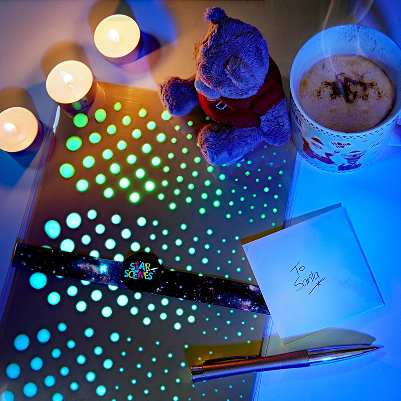 Glow in the dark moon + star stickers kit + UV blacklight - Image 9